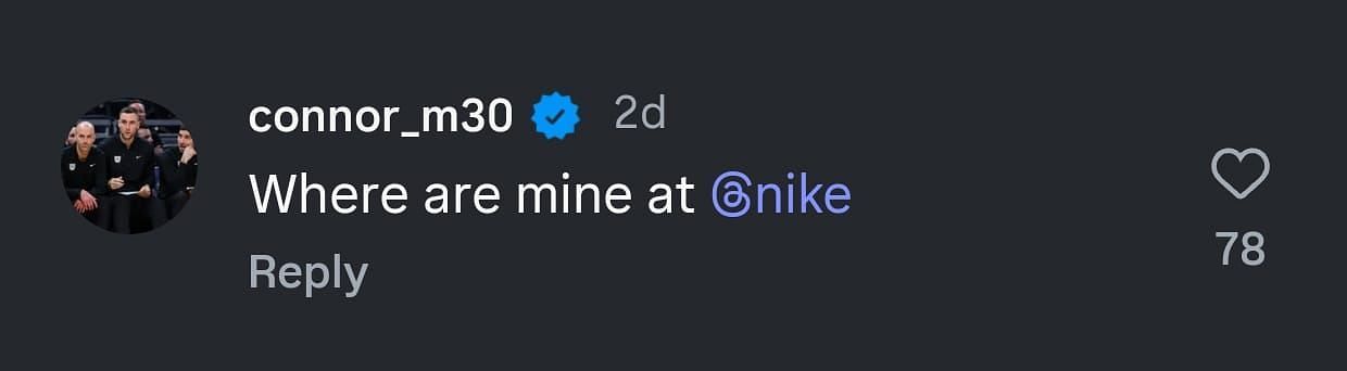 Connor McCaffery seemingly throws shade at Nike